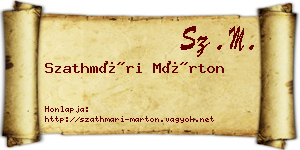 Szathmári Márton névjegykártya
