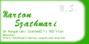 marton szathmari business card